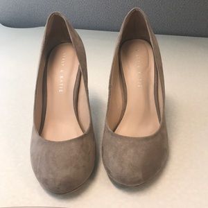 Dark Beige suede heels